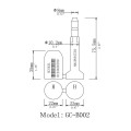 GC-B002 lourd devoir ABS acier contenant sceau with1.8mm en acier de diamètre perche pour camions